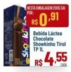 Max Atacadista Bebida Láctea Chocolate Showkinho Tirol oferta