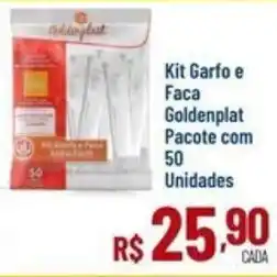 Max Atacadista Kit Garfo e Faca Goldenplat oferta