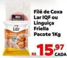 Max Atacadista Filé de Coxa Lar IQF ou Linguiça Friella oferta