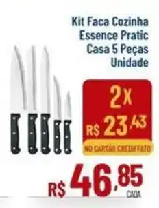 Max Atacadista Kit Faca Cozinha Essence Pratic Casa 5 Peças Unidade oferta