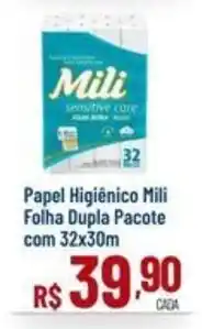 Max Atacadista Papel Higiênico Mili Folha Dupla Pacote oferta