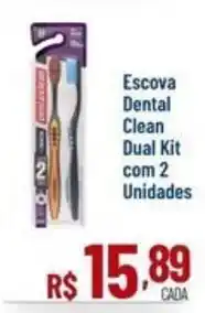 Max Atacadista Escova Dental Clean Dual Kit oferta