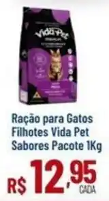 Max Atacadista Ração para Gatos Filhotes Vida Pet Sabores oferta