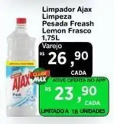 Max Atacadista Limpador ajax limpeza pesada freash lemon frasco oferta