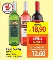 Atacadão Wine - vinho country wine oferta
