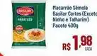Max Atacadista Basilar - macarrão sêmola basilar cortes (excetoto ninho e talharim) oferta
