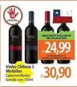 Atacadão Vinho chileno 3 medallas oferta