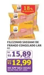 Assaí Atacadista Lar - filezinho sassami de frango congelado oferta