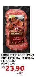 Assaí Atacadista Perdigão - linguiça tipo toscana com pimenta na brasa oferta