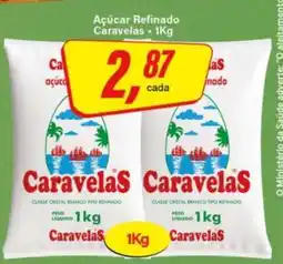 Rede Supermarket Açúcar Refinado Caravelas 1kg oferta