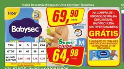 Rede Supermarket Fralda Descartável Babysec Ultra Sec Hiper Tamanhos oferta
