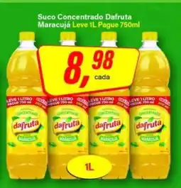 Rede Supermarket Suco Concentrado Dafruta Maracujá Leve 1L Pague 750ml oferta