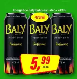 Rede Supermarket Energético Baly Sabores Latão - 473ml oferta