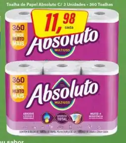 Rede Supermarket Toalha de Papel Absoluto C/ 3 Unidades oferta