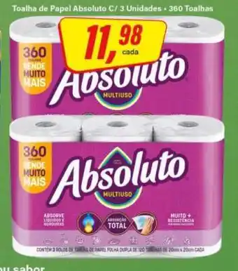 Rede Supermarket Toalha de Papel Absoluto C/ 3 Unidades oferta