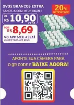 Assaí Atacadista ovos brancos extra oferta