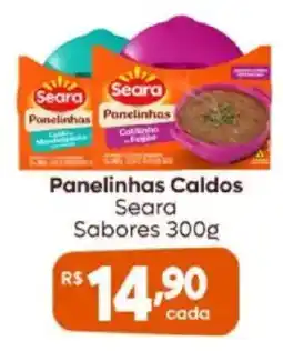 Shibata Supermercados Panelinhas caldos seara sabores oferta
