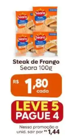 Shibata Supermercados Steak de Frango Seara oferta