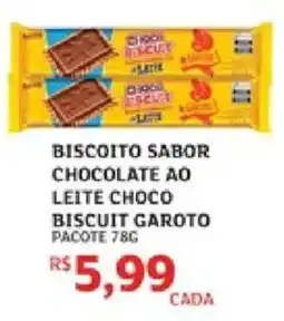 Assaí Atacadista Biscoito sabor chocolate ao leite choco biscuit garoto oferta
