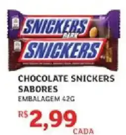 Assaí Atacadista chocolate snickers sabores oferta