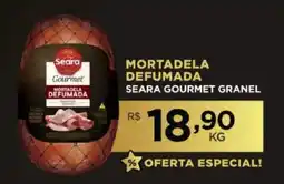 Shibata Supermercados mortadela defumada seara gourmet granel oferta