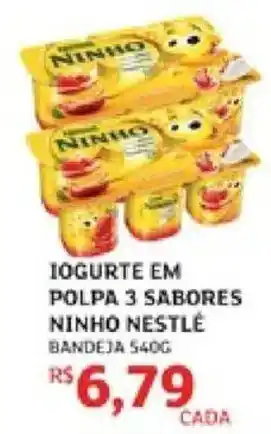 Assaí Atacadista Iogurte em polpa 3 sabores ninho nestle oferta