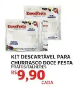 Assaí Atacadista Kit descartável para churrasco doce festa pratos/talheres oferta