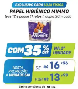 Prezunic papel higiênico mimmo oferta