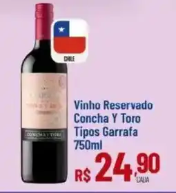 Max Atacadista Vinho reservado concha y toro tipos garrafa oferta