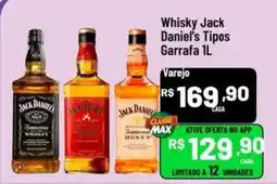Max Atacadista Whisky Jack Daniel's Tipos Garrafa 1L oferta