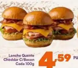 Barracão Supermercado Lanche Quente Cheddar C/Bacon oferta