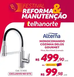 Telhanorte Alternamonomando cozinha delos gourmet oferta
