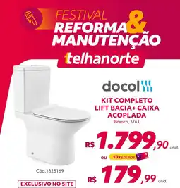 Telhanorte Kit completo lift bacia+ caixa acoplada oferta