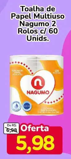 Nagumo Toalha de papel multiuso nagumo 2 oferta