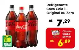 Semar Supermercado Refrigerante Coca Cola 1L Original ou Zero oferta