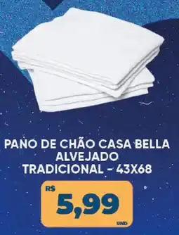 Tatico Pano de chão casa bella alvejado tradicional oferta