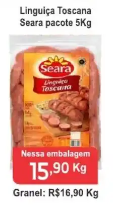 Calvo Atacadista Linguica Toscana Seara pacote 5kg oferta