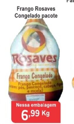 Calvo Atacadista Frango Rosaves Congelado pacote 1kg oferta