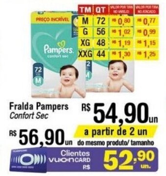 Fort Atacadista Fralda Pampers Confort Sec oferta