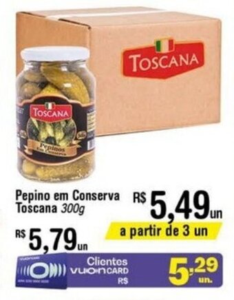 Fort Atacadista Pepino em Conserva Toscana 300g oferta
