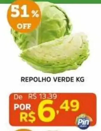 Pinheiro Supermercado repolho verde kg oferta