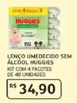 Assaí Atacadista Lenço umedecido sem álcool huggies oferta
