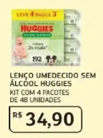 Assaí Atacadista Lenço umedecido sem álcool huggies oferta