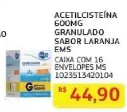 Assaí Atacadista acetilcisteína 600mg granulado sabor laranja oferta