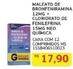 Assaí Atacadista Maleato de bronfeniramina 12mg + cloridrato de fenilefrina 15mg neo química oferta
