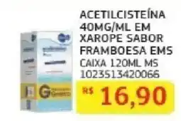 Assaí Atacadista acetilcisteína 40mg/ml em xarope sabor framboesa ems oferta