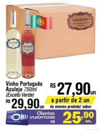 Fort Atacadista Vinho Portugues Azulejo 750ml oferta