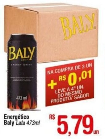 Fort Atacadista Energetico Baly lata 473ml oferta