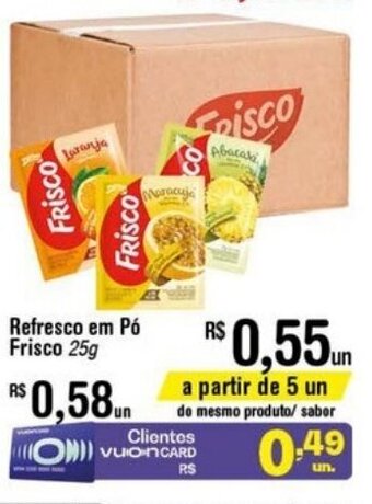 Fort Atacadista Refresco em po Frisco 25g oferta