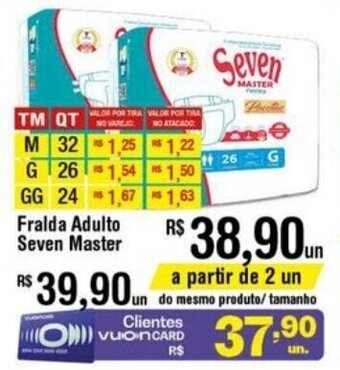 Fort Atacadista Fralda Adulto Seven Master oferta